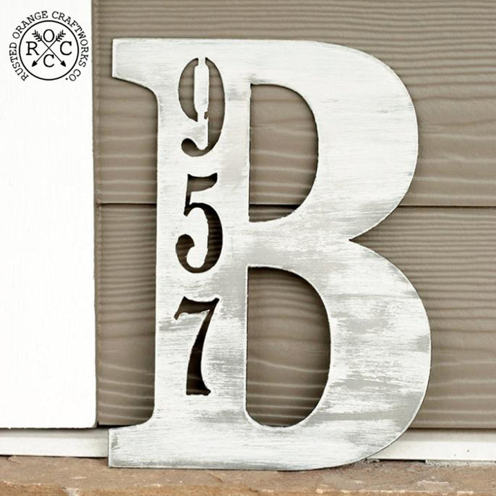 Letter Address Plaque - 3 Sizes - Metal Personalized Address Numbers for House Image 7