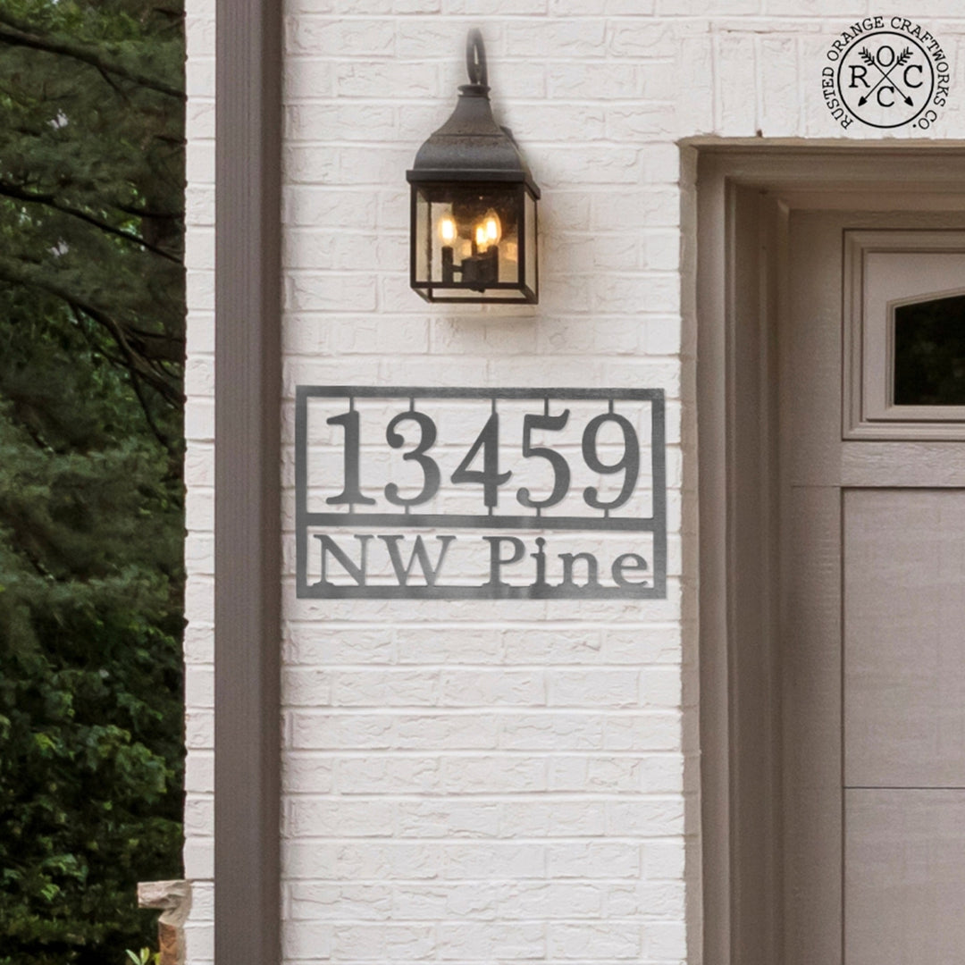Home Address Plaque - 3 Sizes - Personalized Metal Street Name and House Numbers Sign Image 10