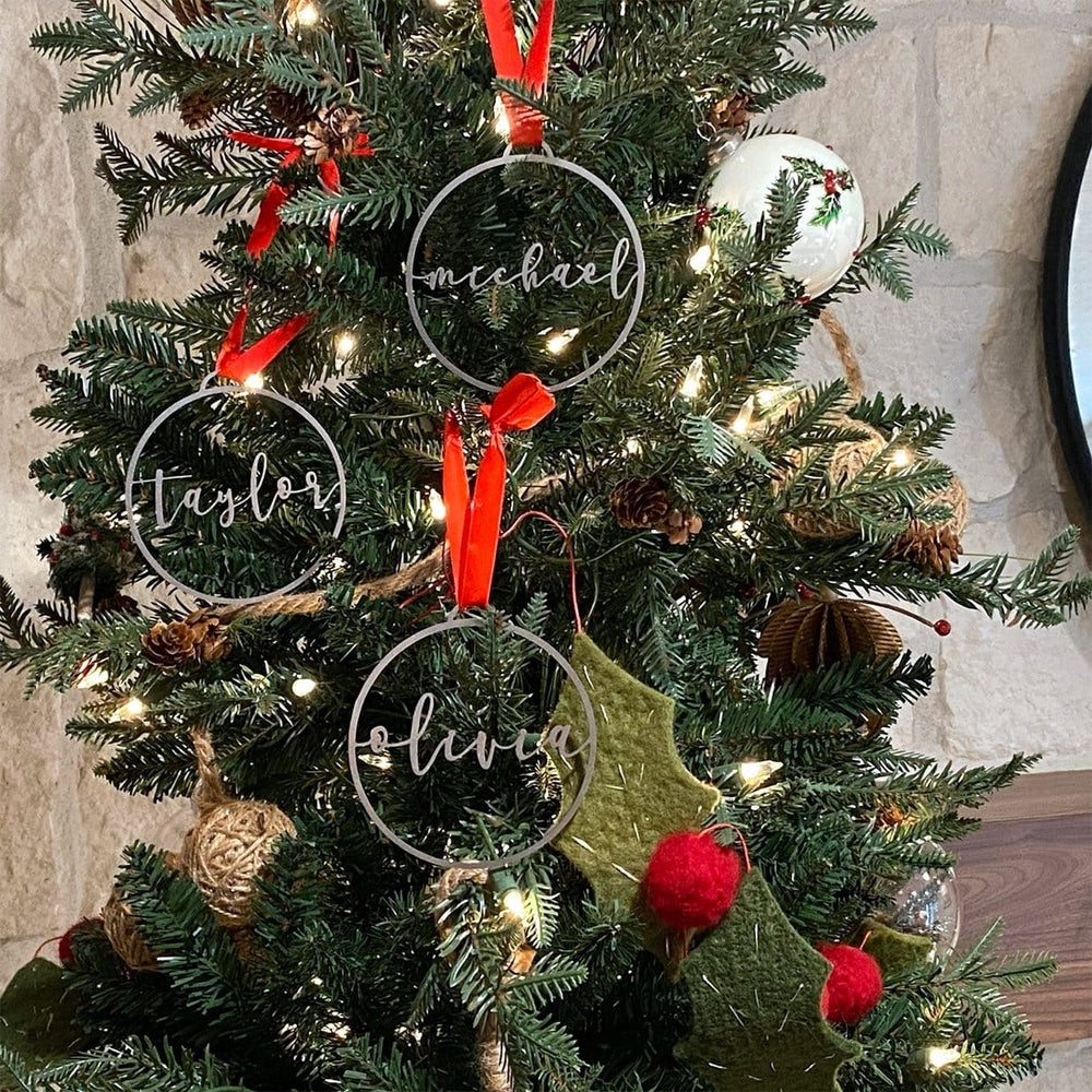 EXCLUSIVE OFFER Minimalist Custom Ornaments - Single - Metal Personalized Christmas Ornaments Image 2