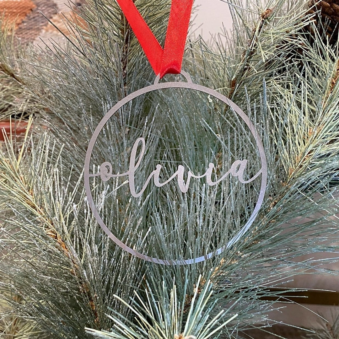 EXCLUSIVE OFFER Minimalist Custom Ornaments - Single - Metal Personalized Christmas Ornaments Image 4