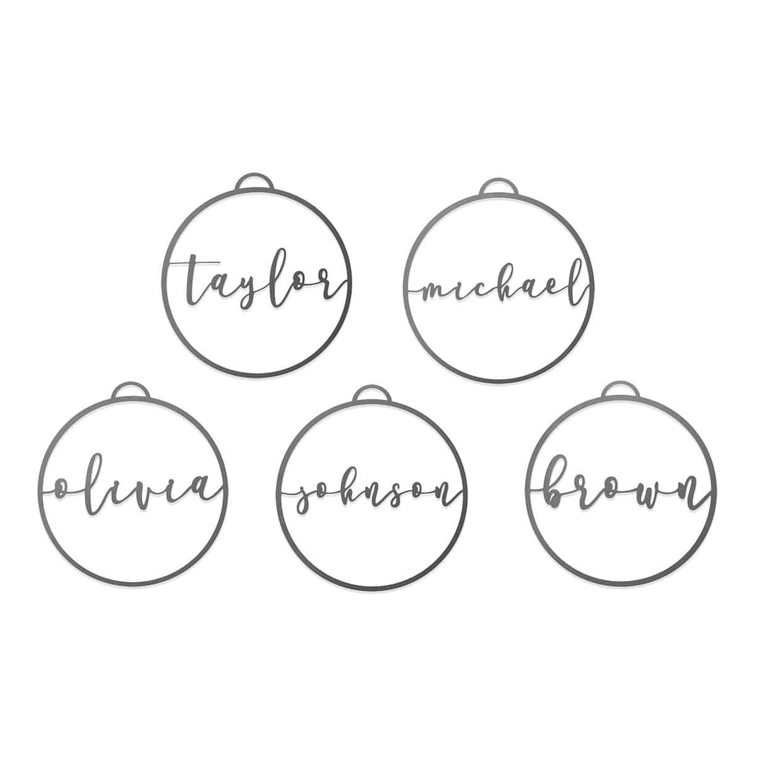 EXCLUSIVE OFFER Minimalist Custom Ornaments - Single - Metal Personalized Christmas Ornaments Image 5