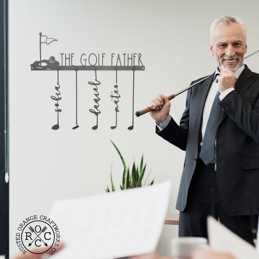 Hole in One Personalized Family Names Golf Sign - Golf Papa Signs Image 2