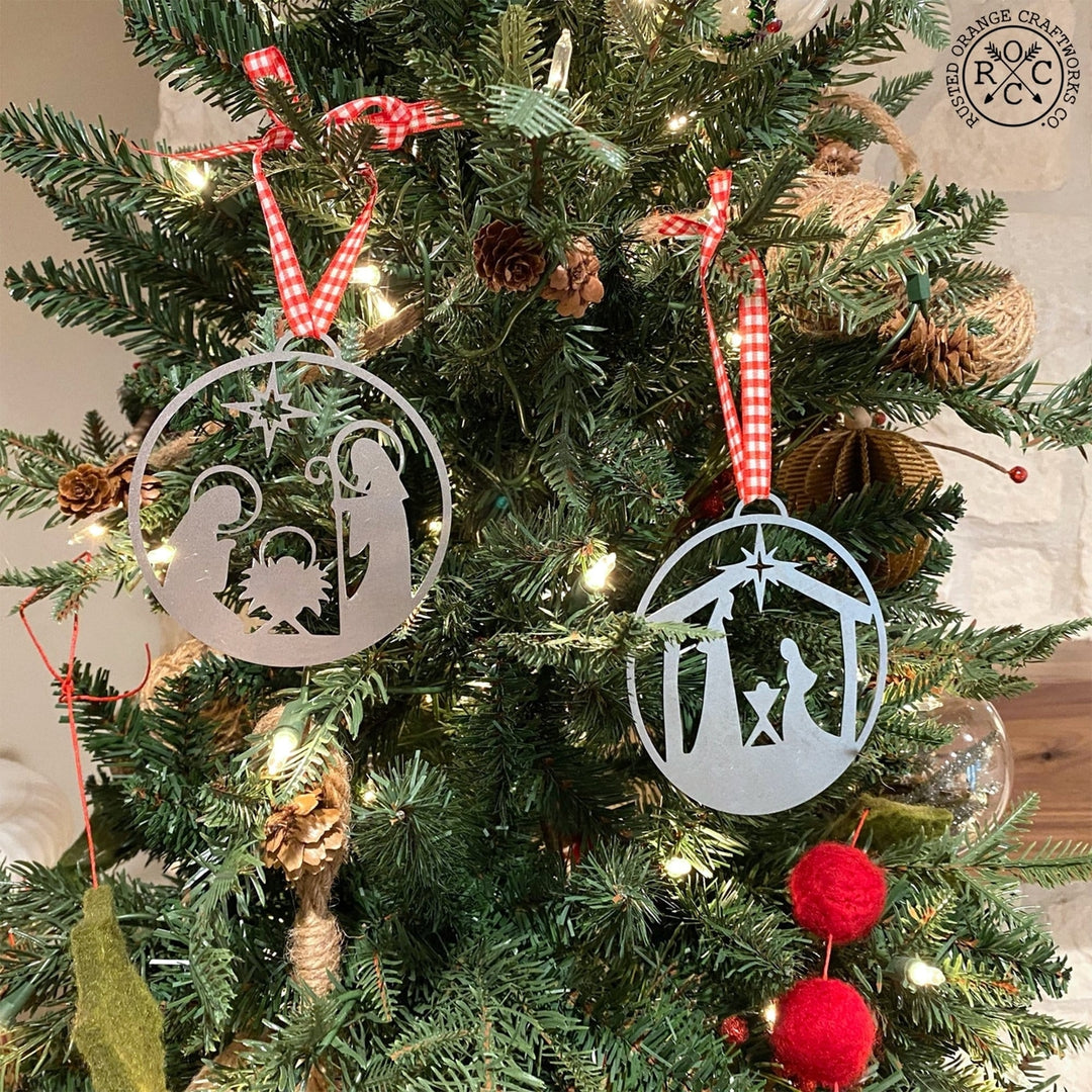 Nativity Ornaments - 5 pack - Metal Christmas Tree Ornaments Image 7