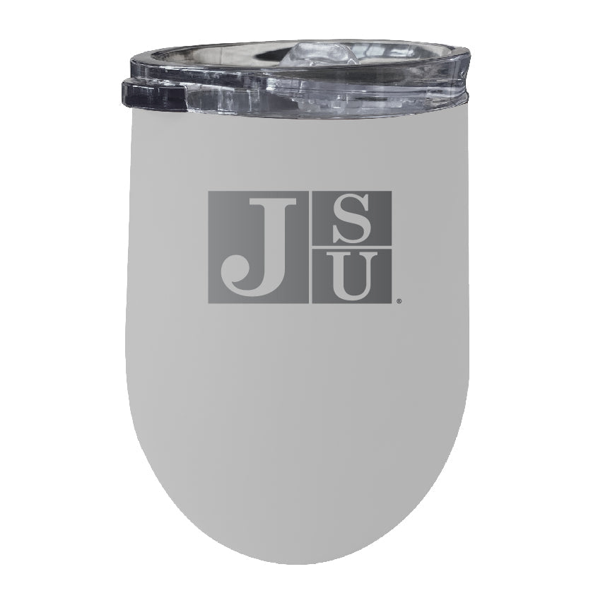 Jackson State University NCAA Laser-Etched Wine Tumbler - 12oz Stainless Steel Insulated Cup Image 5