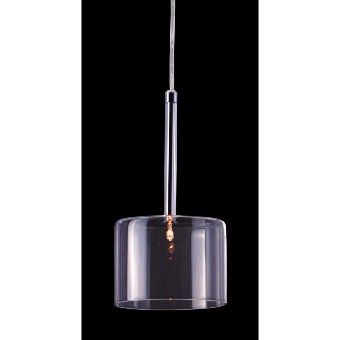 Storm Ceiling Lamp Clear Chrome Suspended Cylinder G4 Halogen UL Approved 10W Image 2