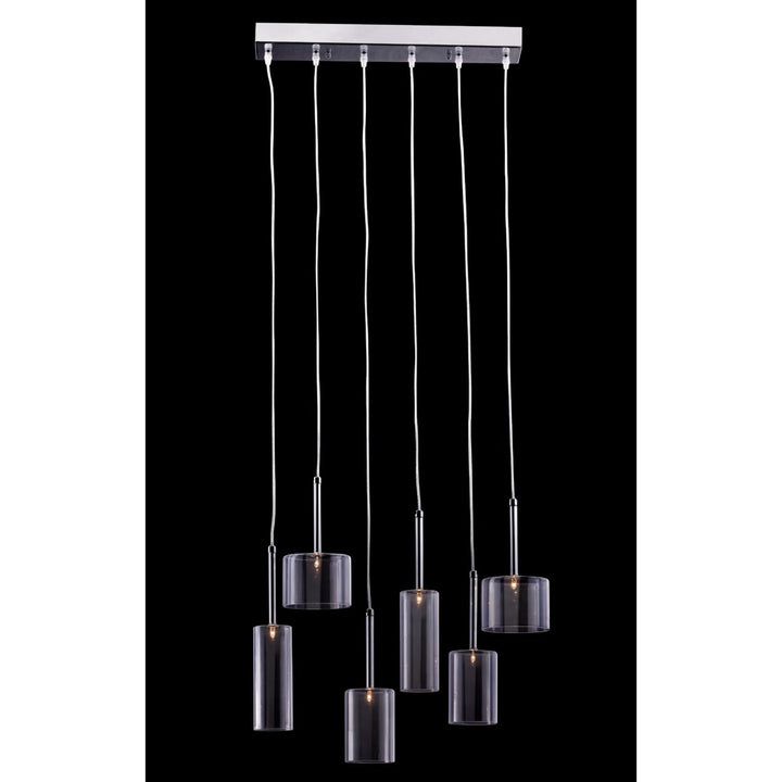 Hale Ceiling Lamp Clear Glass Chrome 6 Bulbs Included UL Listed Modern Design Image 5