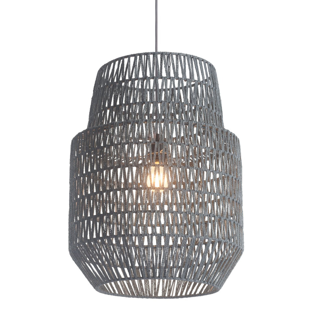 Daydream Ceiling Lamp Gray 60W E26 A19 Bell Shade Soft Modern Design Lighting Image 1