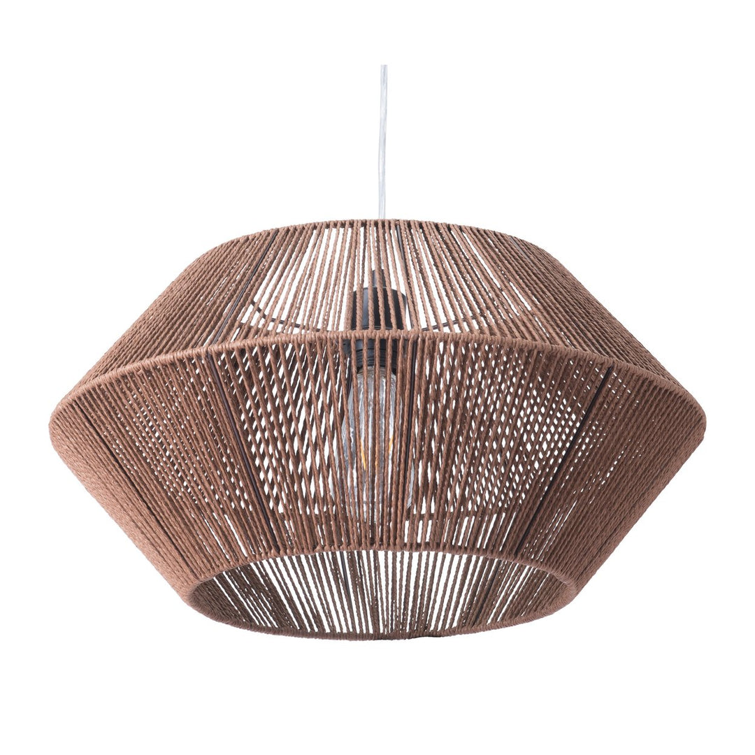 Kendrick Ceiling Lamp Brown Natural Paper Rope Lighting Fixture Image 2