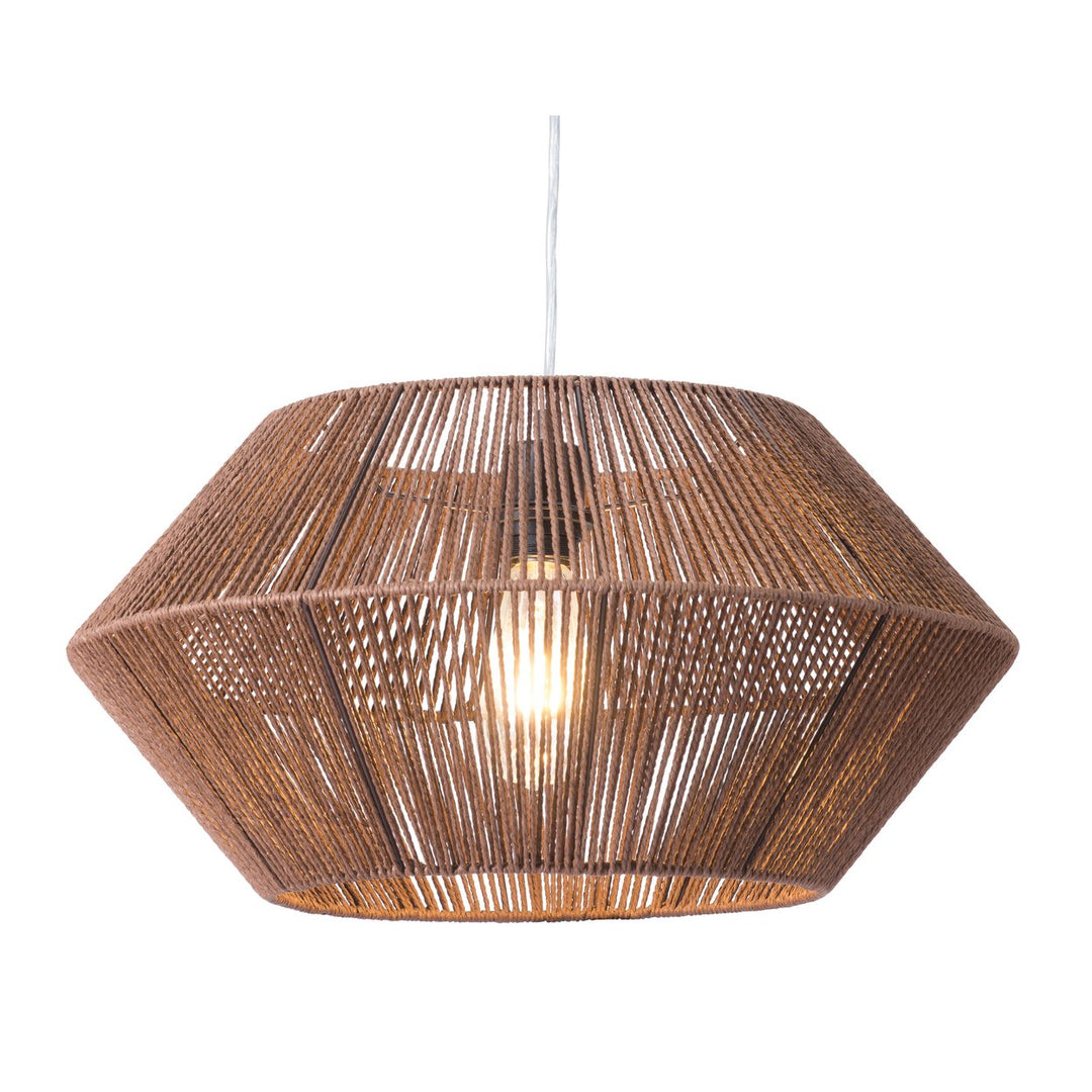 Kendrick Ceiling Lamp Brown Natural Paper Rope Lighting Fixture Image 3