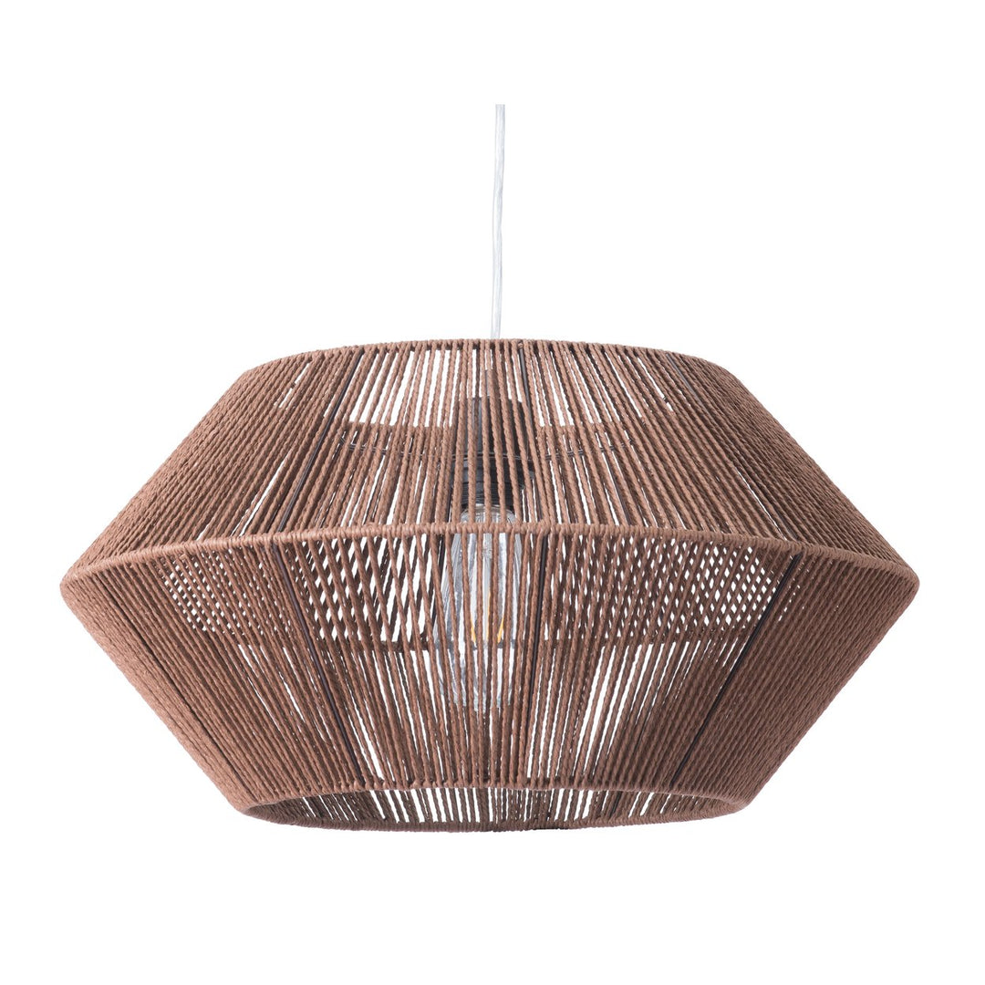 Kendrick Ceiling Lamp Brown Natural Paper Rope Lighting Fixture Image 4