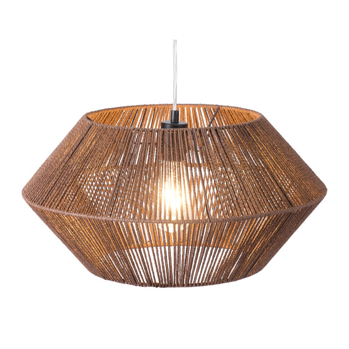 Kendrick Ceiling Lamp Brown Natural Paper Rope Lighting Fixture Image 5