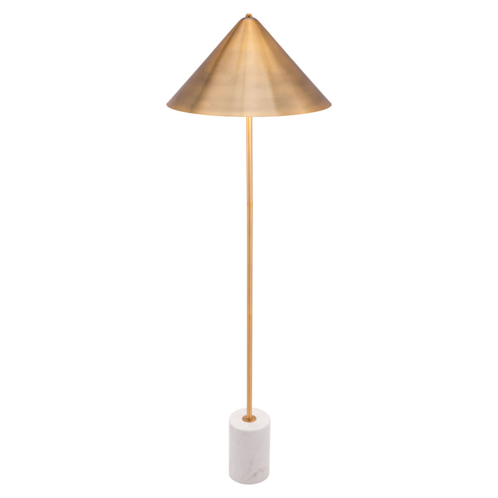 Bianca Floor Lamp Brass and White Image 3