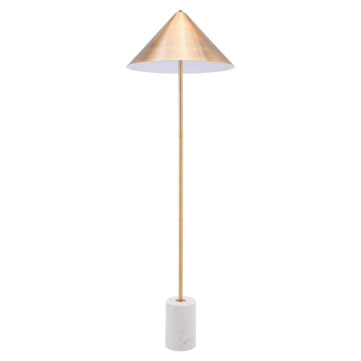 Bianca Floor Lamp Brass and White Image 4