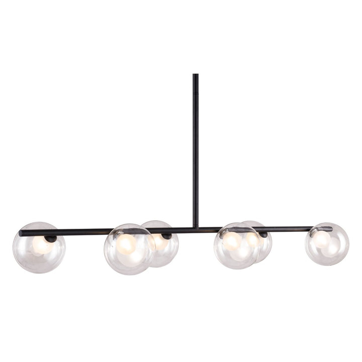 Keyoz Zatara Ceiling Lamp Black Matte Steel Glass Shades Modern Design 3-Light Image 4