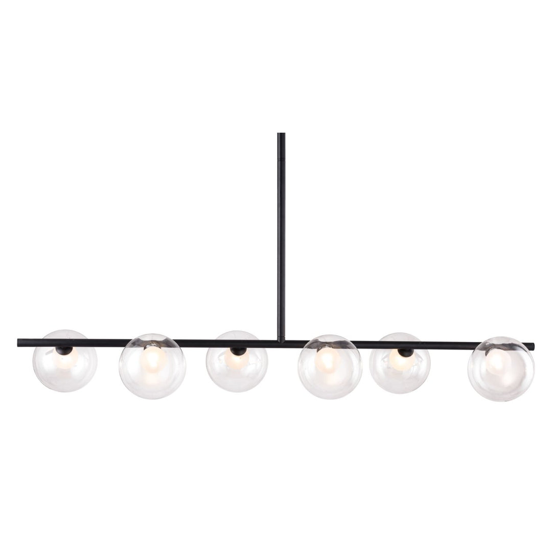 Keyoz Zatara Ceiling Lamp Black Matte Steel Glass Shades Modern Design 3-Light Image 5