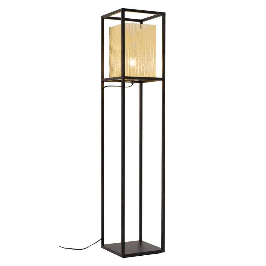 Yves Floor Lamp Gold and Black Image 1