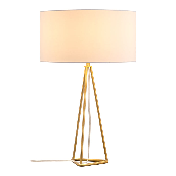 Sascha Table Lamp White and Brass Image 1