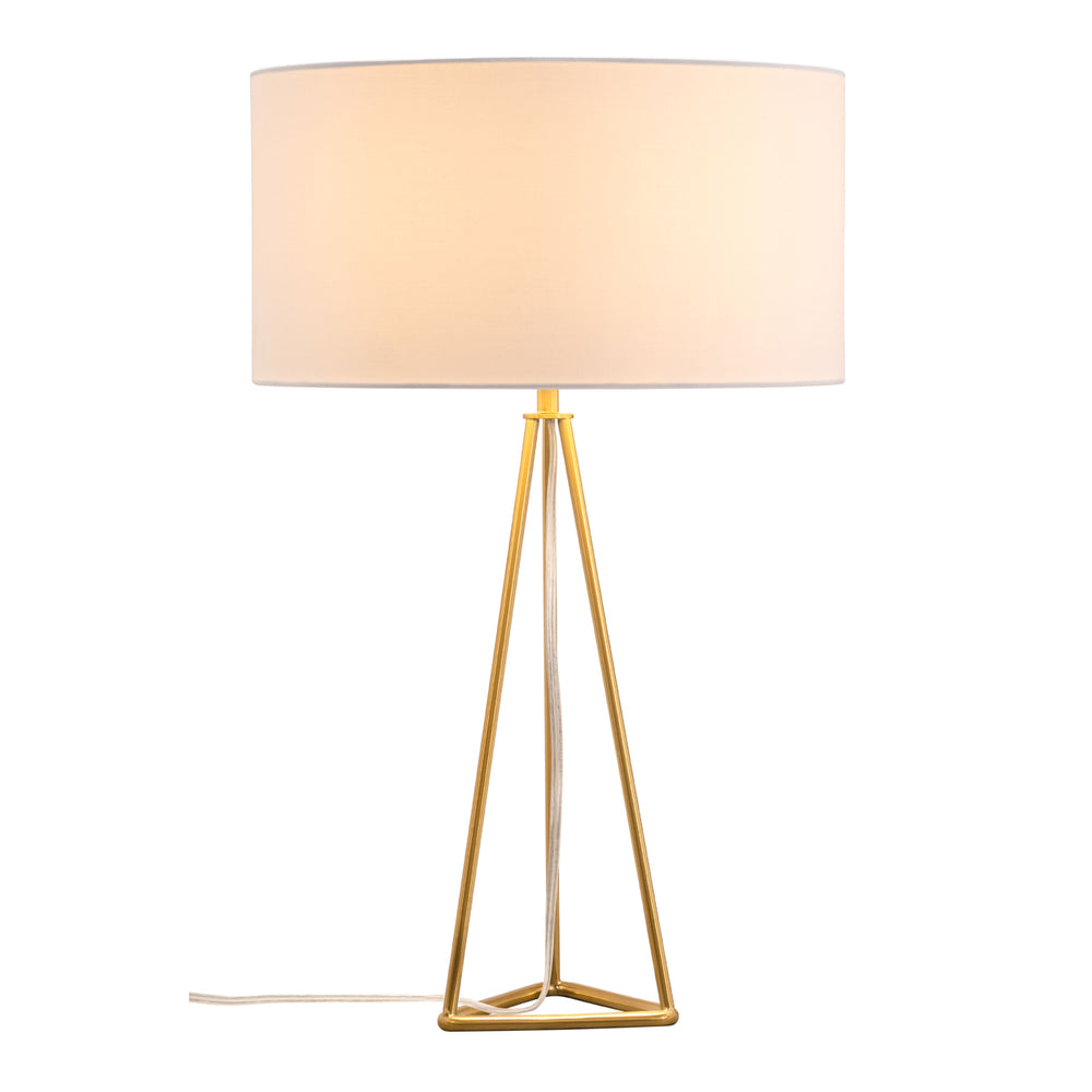 Sascha Table Lamp White and Brass Image 2