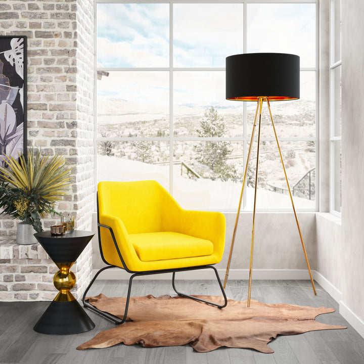 Mariel Floor Lamp Black and Gold Image 6