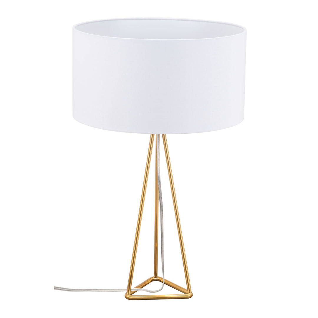 Sascha Table Lamp White and Brass Image 4