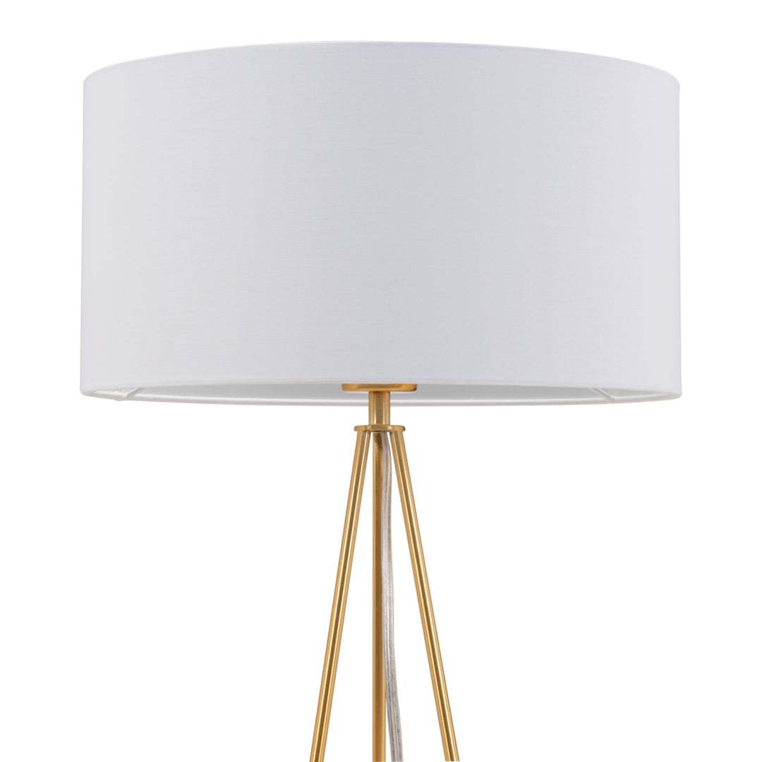 Sascha Table Lamp White and Brass Image 6