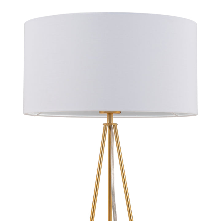 Sascha Table Lamp White and Brass Image 6