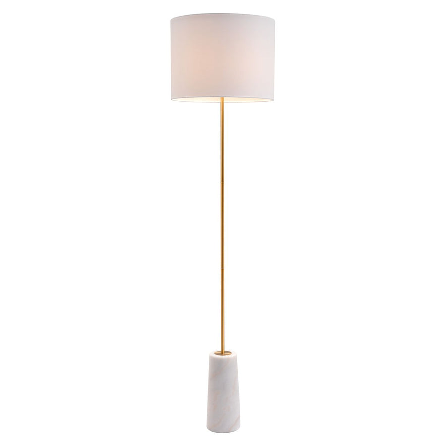 Titan Floor Lamp White and Brass Image 1