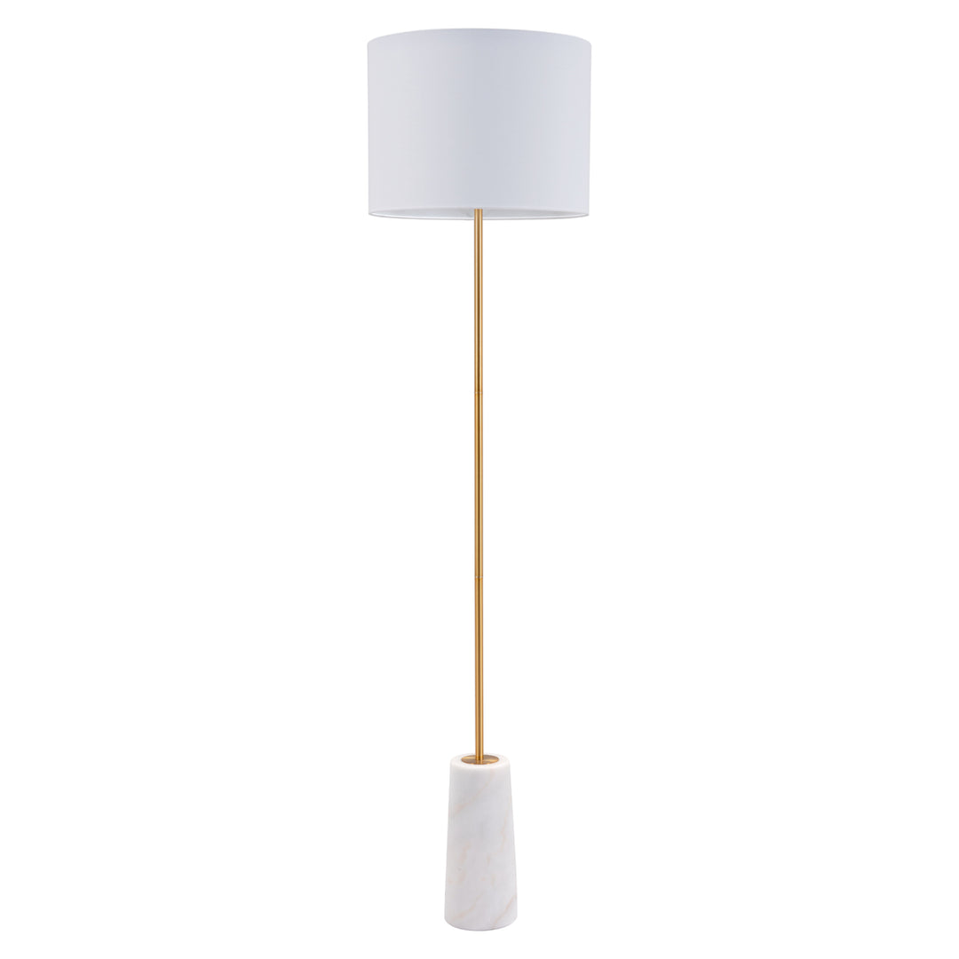 Titan Floor Lamp White and Brass Image 2