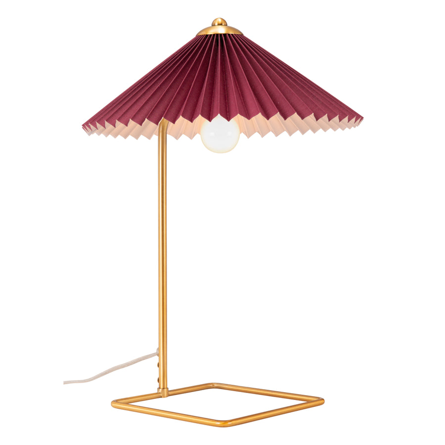 Charo Table Lamp Red and Gold Image 1
