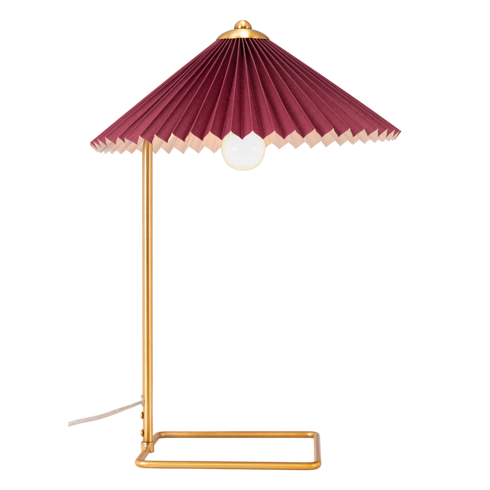 Charo Table Lamp Red and Gold Image 2