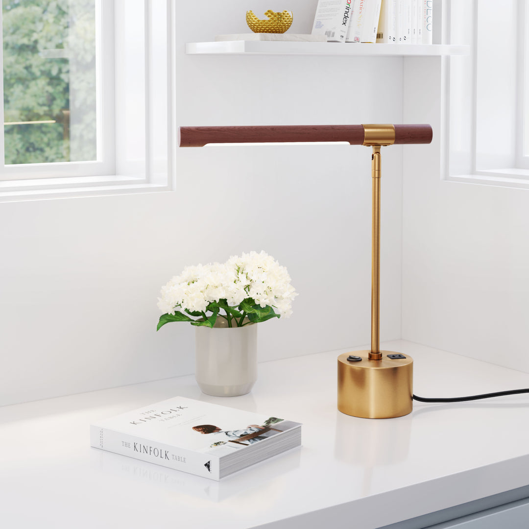 Kippy Table Lamp Brown and Brass Image 7