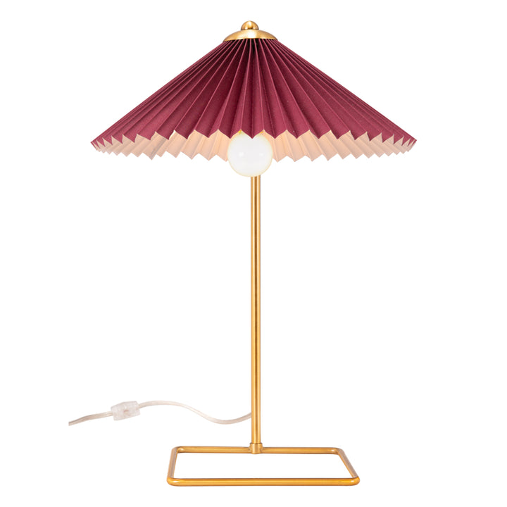 Charo Table Lamp Red and Gold Image 3