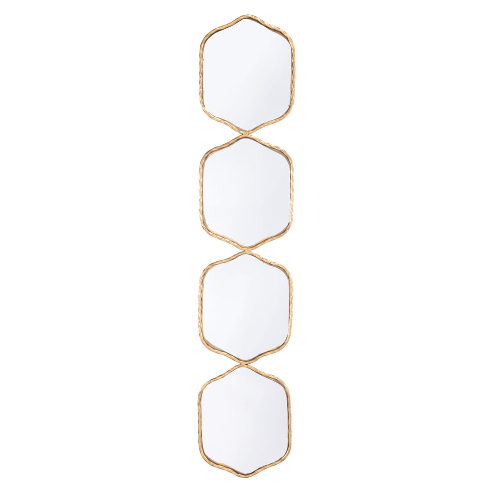 Four Hex Mirror Gold Image 2