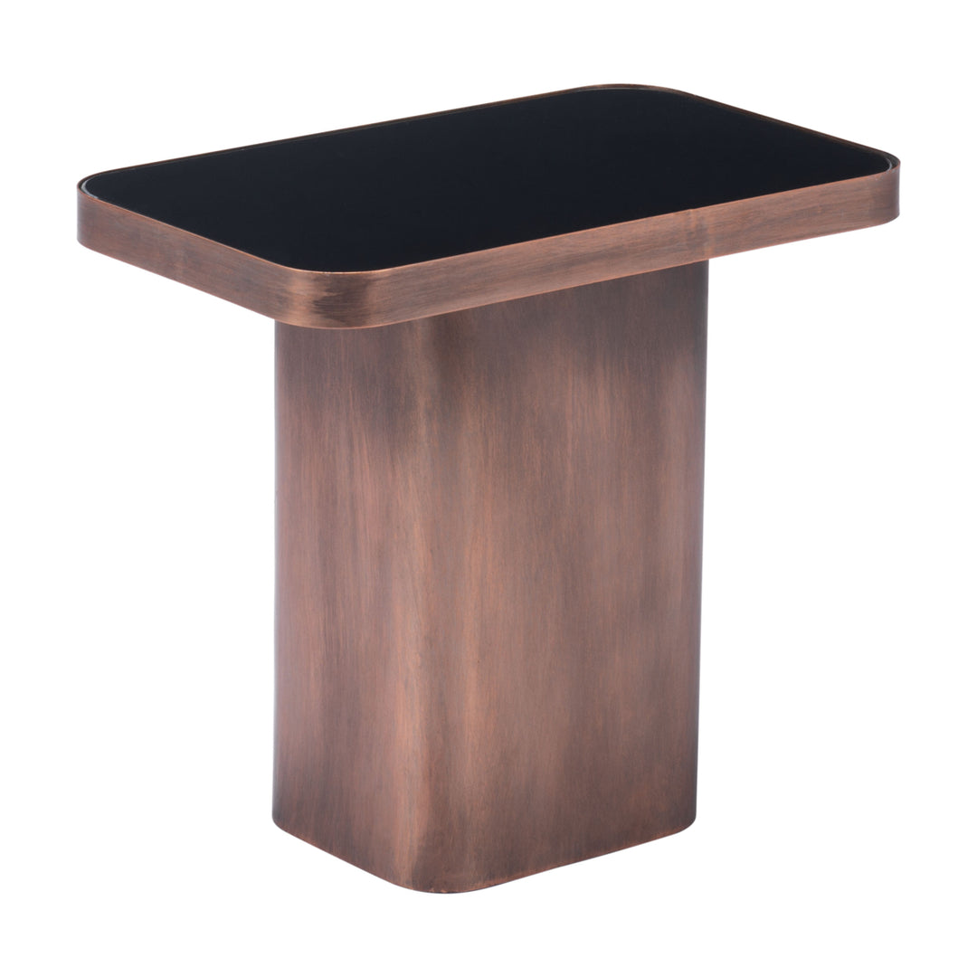 Marcos Side Table Black and Antique Bronze Image 1