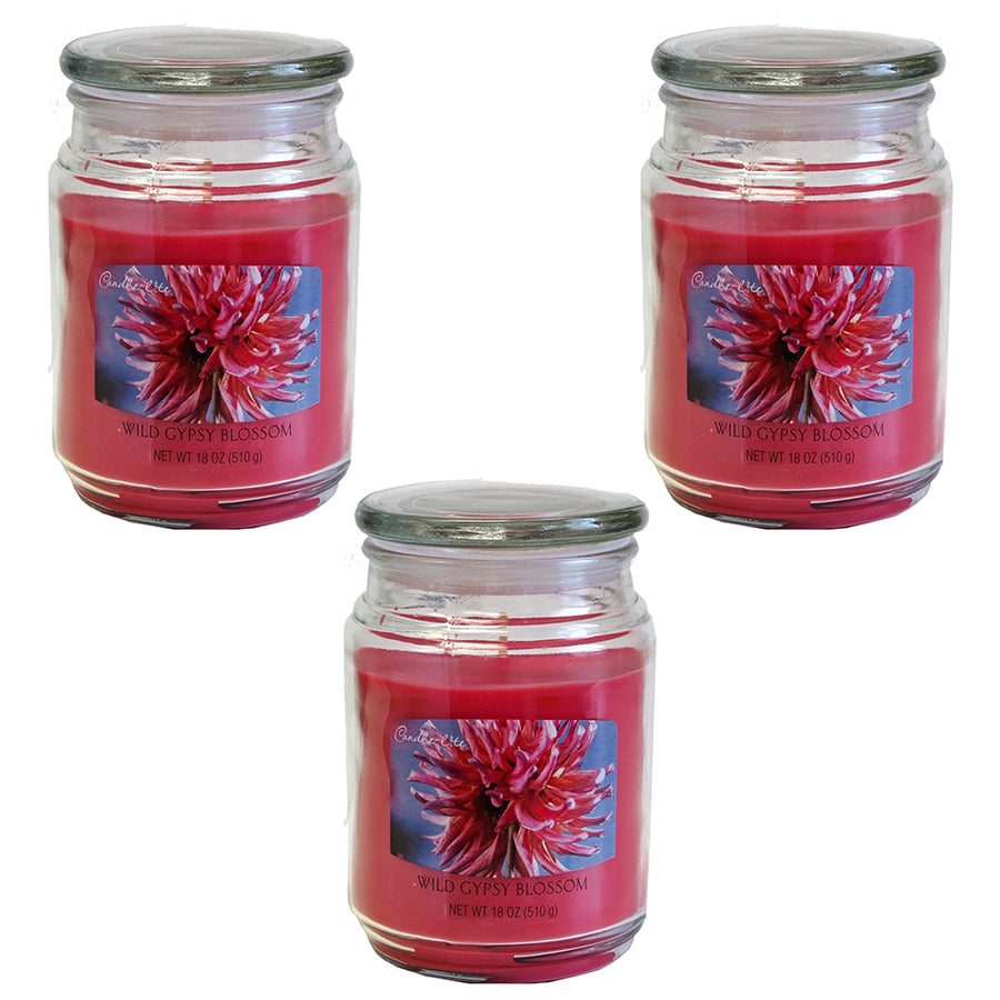 Candle-lite 18 oz Jar Wild Gypsy Blossom Scented Candles Pack of 3 Image 1