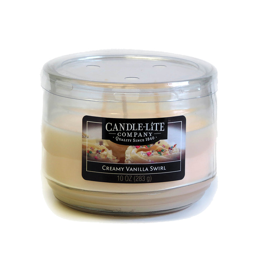 Candle-lite Creamy Vanilla Swirl Jar Candle 283g 10oz Home Fragrance Decor Image 1