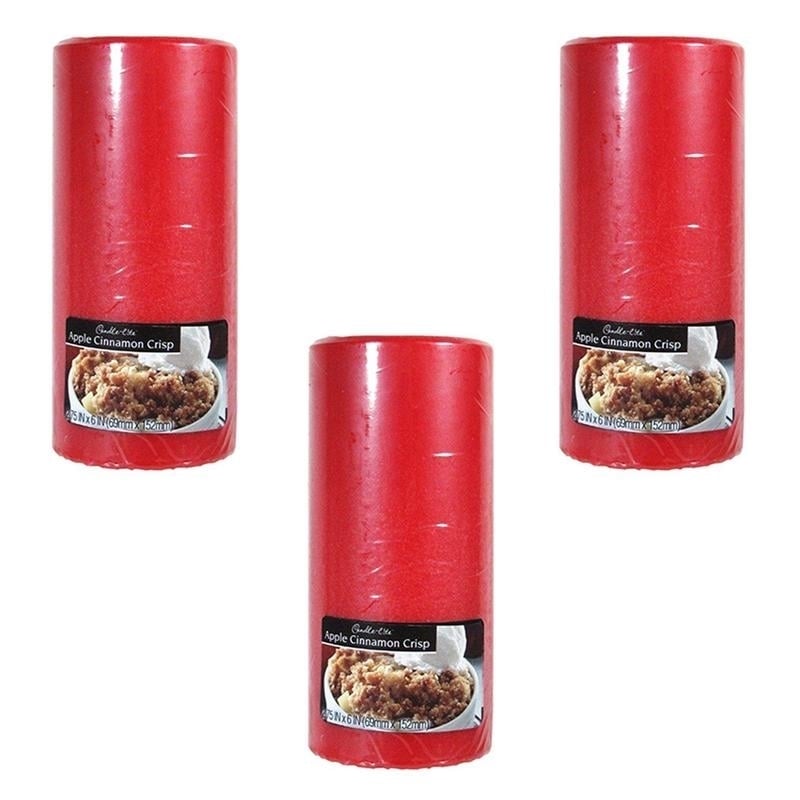 Candle-Lite Pillar Apple Cinnamon Crisp (2.75x6) (Pack Of 3) Image 1