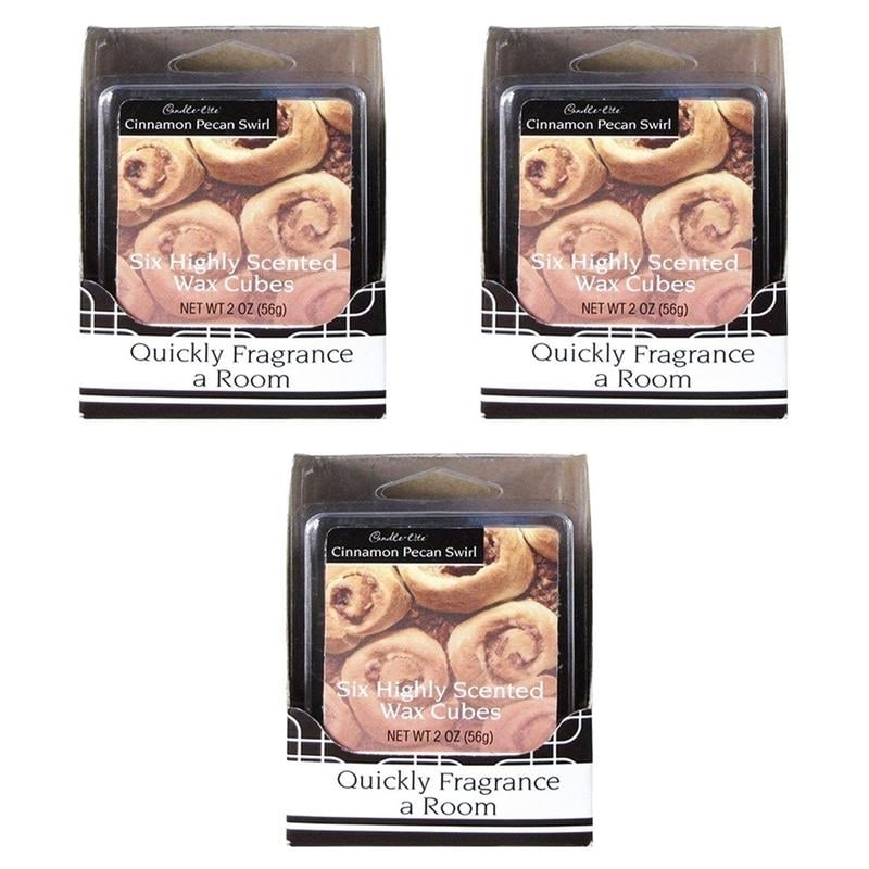 Candle-Lite Highly Scented Wax Cubes Cinnamon Pecan Swirl 3-Pack 6 Cubes Image 1