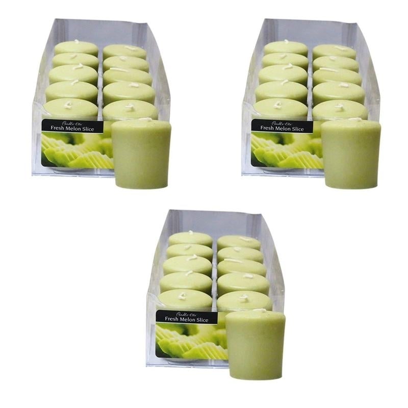 Candle-Lite Votive Candle Pack of 3 Fresh Melon Slice Scented 36 Hour Burn Time Image 1