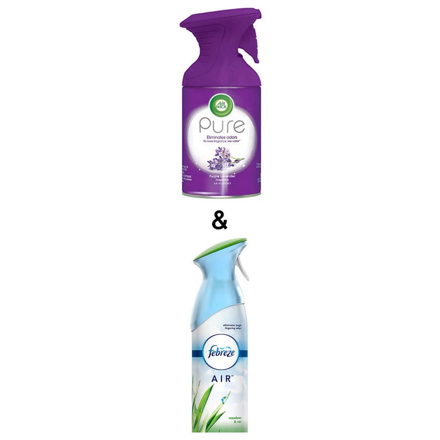 Air Freshener Meadows and Rain 250g By Febreze and Pure Air Freshener, Purple Lavender 5.50 oz by Air Wick Image 1