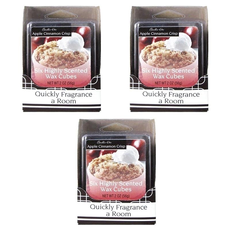 Candle-Lite Six Highly Scented Wax Cubes- Apple Cinnamon Crisp (Pack of 3) Image 1