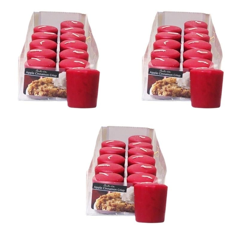 Candle-Lite Top Votive Candle- Apple Cinnamon Crisp (Per Candle Piece Price) (Pack of 3) Image 1