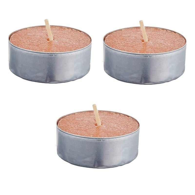 Candle-lite Essentials 25-Pack Tealights Cinnamon Pecan Swirl Set of 3 Bags Image 1