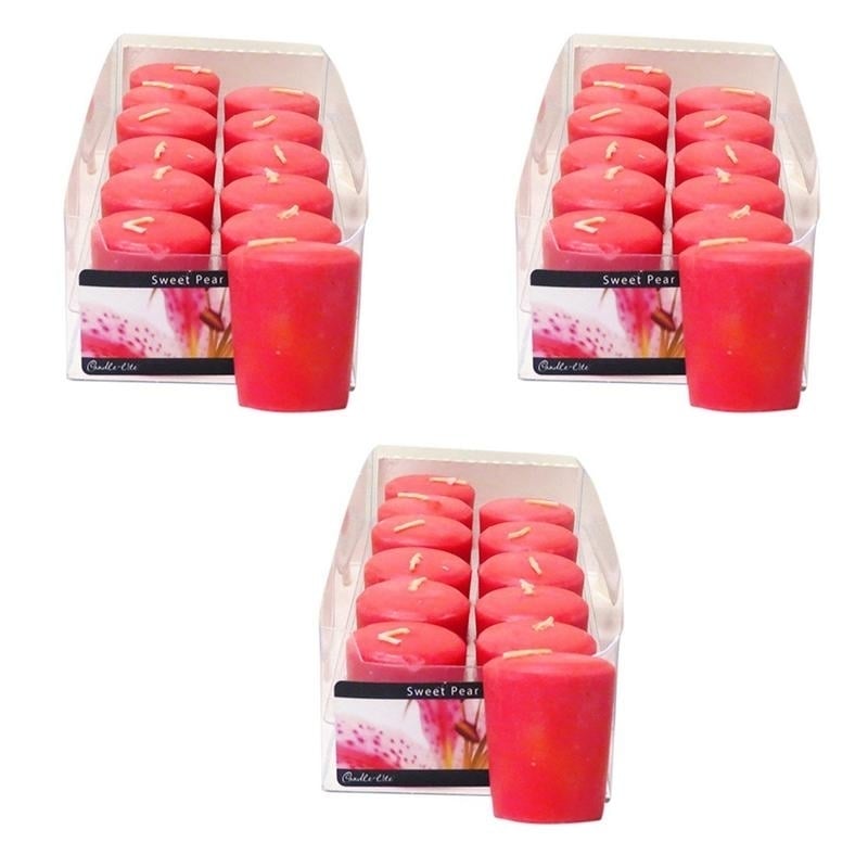 Candle-Lite Votive Candles Sweet Pear Lily Pack of 36 12 pcs per Pack Image 1