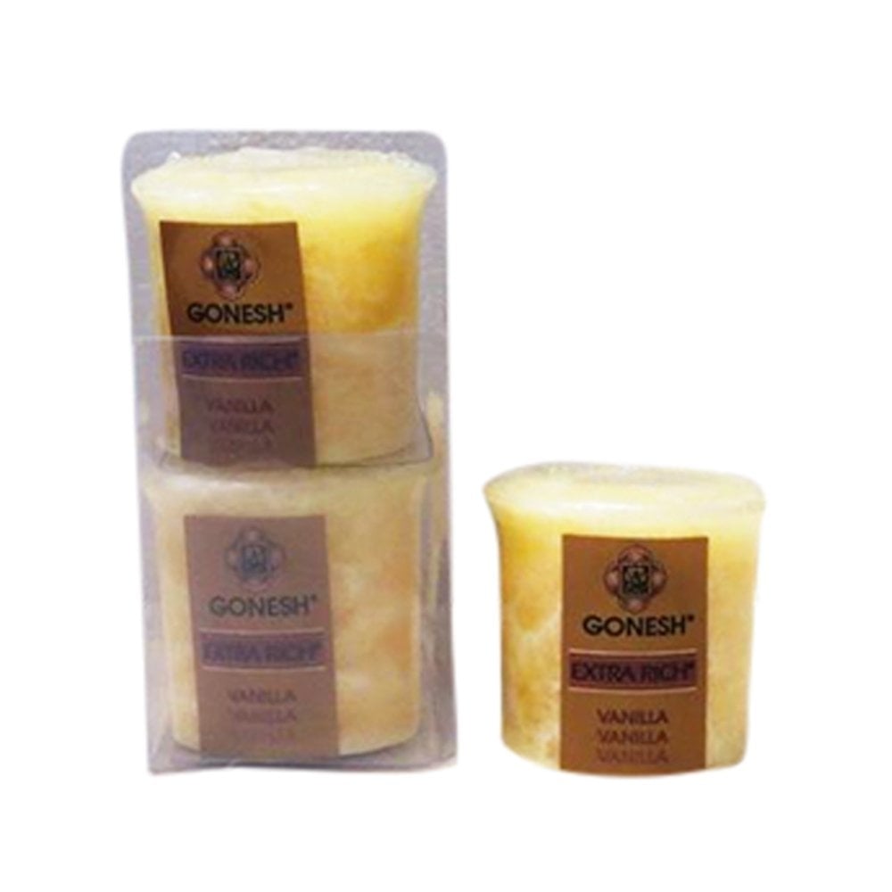 Gonesh Extra Rich Votive Candle- Vanilla (Pack of 3) (1 CANDLE COUNT) Image 1