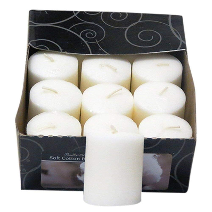 Candle-Lite Flat Top Votive Candle Soft Cotton Model 210571 Per Candle Price Image 1