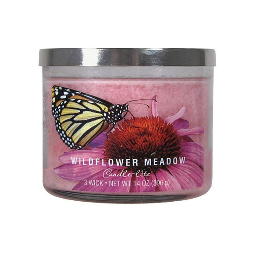 Candle-Lite 3 Wick Candle Wildflower Meadow 14 Oz Jar Model 364717 Image 1