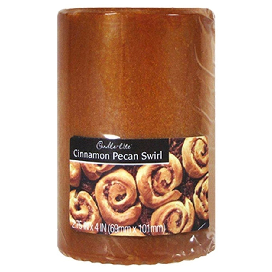 Candle-Lite Pillar Candle Cinnamon Pecan Swirl 2.75x4 Model 140809 Scented Home Image 1