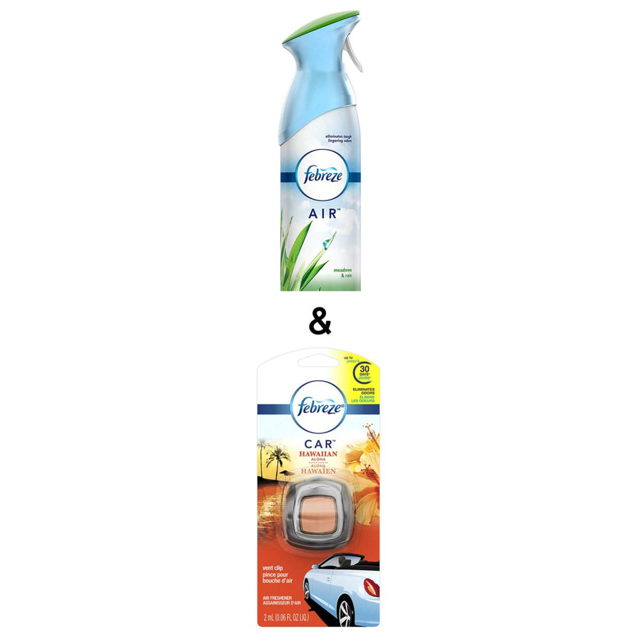 Car Vent Clip Hawaiian Aloha Air Freshener 1 Count - Packaging May Vary By Febreze and Air Freshener Meadows and Rain Image 1