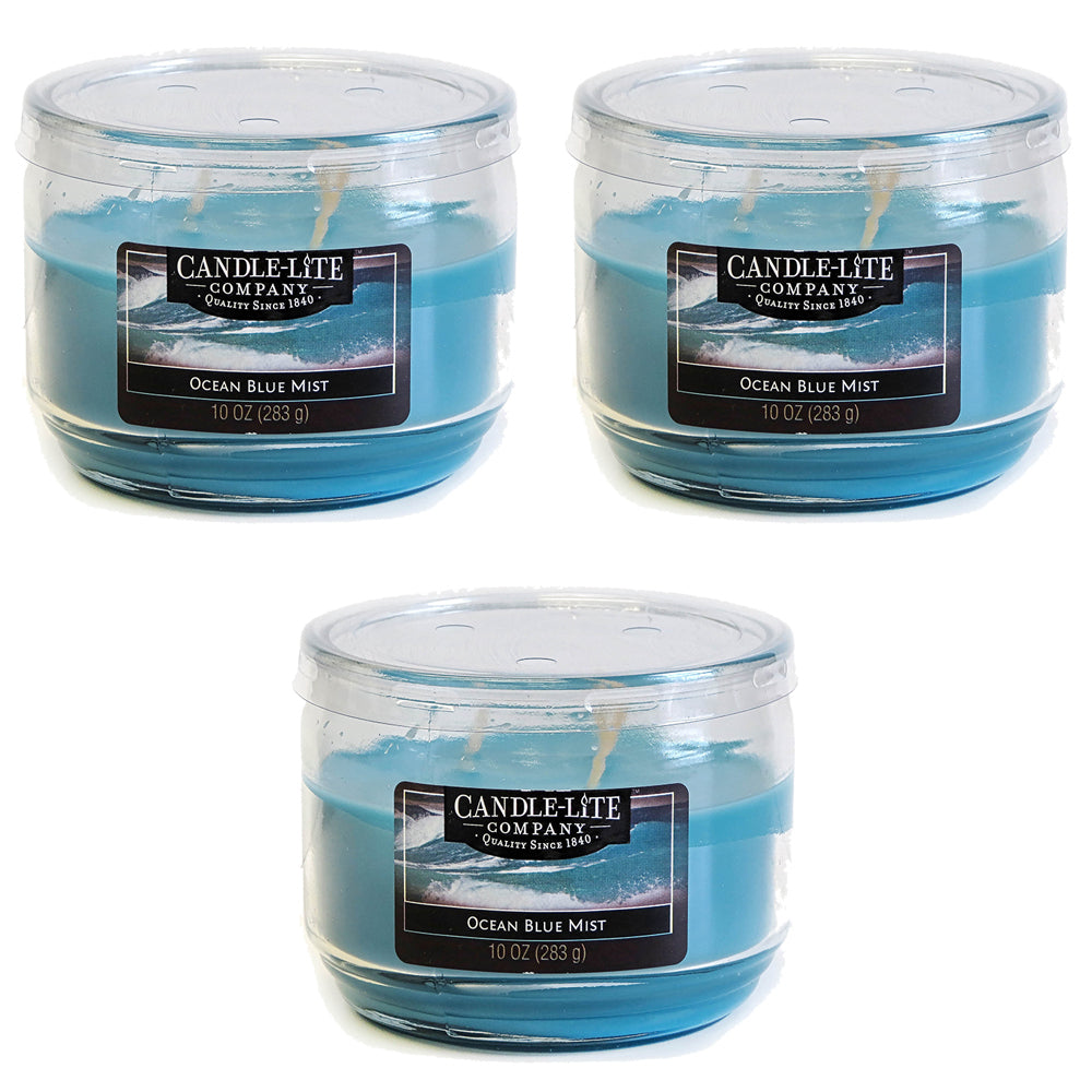 Candle-lite Ocean Blue Mist Scented Jar Candle 10 oz Pack of 3 Image 1